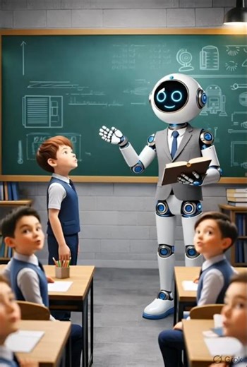 "Kids Learn AI with Robot Teacher 🤖📚 | Future Education" #AIForKids #ArtificialIntelligence