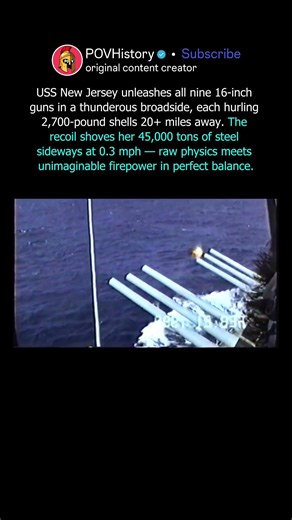 Battleship 45,000 Tons Shoved By One Broadside