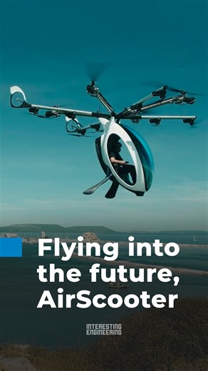 Interesting Engineering on Instagram: "The Zapata AirScooter is a hybrid-electric, single-seat VTOL aircraft using distributed electric rotors and a generator engine. Lightweight composites, fly-by-wire avionics, and active stabilization reduce pilot workload while meeting ultralight regulatory constraints through redundant propulsion and efficient power management systems. 🎥 ZAPATA / YT"