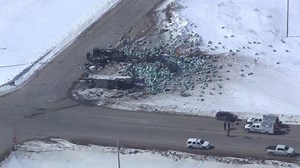 Aerial video shows destruction at scene of Humboldt Broncos bus crash