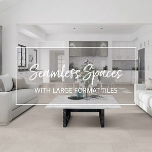 More is more! Use large format tiles to create seamless surface. Large format tiles do not only create a sleek, modern look but also make your space feel larger and more luxurious. #tileafrica #bathrooms #largeformattiles | Tile Africa