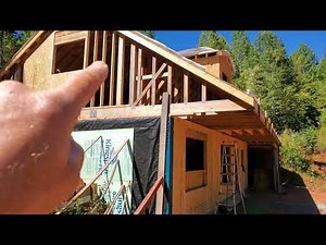 Earth Berm House 24 building construction OSB installation