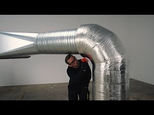 ROCKWOOL Prolit® Lamella Mat.6 - Isolation d’un coude sur un conduit d’air circulaire