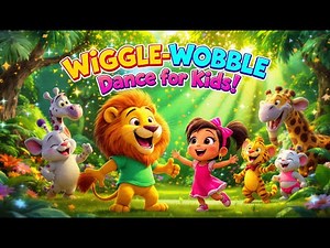 🎶 Wiggle-Wobble Dance for Kids | Fun Jungle Music & Dance Party! 🌈💃