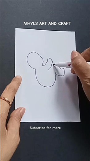 Baby Drawing with One Line #drawing #sketch #art #shorts