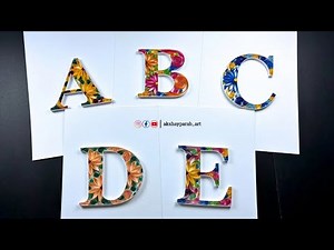 DIY Quilling Letters A, B, C, D, E | Paper Quilling Typography Art #alphabet #quilling #letter