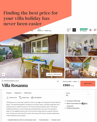 Our Best Price Finder automatically finds the lowest villa price, so you can book with confidence. 🌊 | Villa Plus