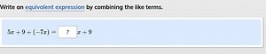 Write an equivalent expression by combining the like terms.5x... | Filo