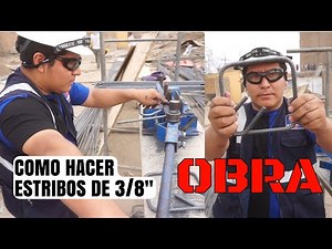 Doblado de estribos de 3/8"- Obra: Construcción de Fábrica