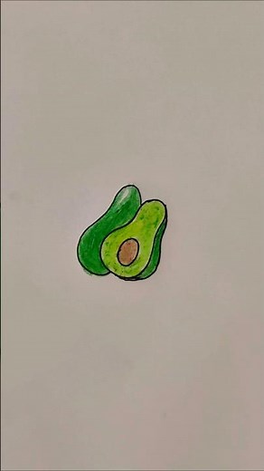 draw cute avocado🤩🤩🥑🥑🥑💚💚#drawing #avocado#shorts #reels
