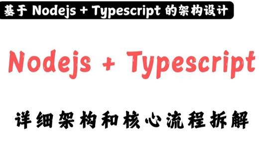 说说基于 Nodejs + Typescript 以及 monorepo 的架构设计思路