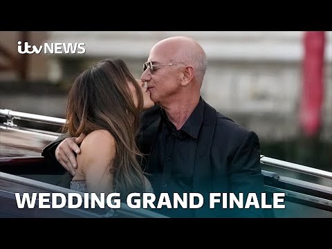 Jeff Bezos' wedding wraps up with grand finale amid protests in Venice | ITV News