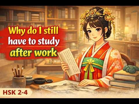 HSK 2-4 | Why Do I Still Have To Study After Work | 为什么我下班后还要学习 | Chinese Radio Podcast