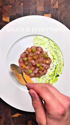 Sauce is Everything. Where flavor meets precision. The finishing touch that brings everything together. #TheArtOfSauce #FineDining #SauceMaking #CulinaryArt