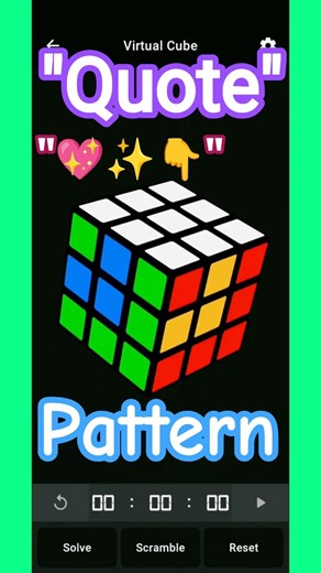 🫰“How to Make 🧐the ‘Quote’✨Pattern on a 3x3 Rubik’s Cube 🧩”“Cool Rubik’s Cube 🧊Pattern”#shortsfeed 💖