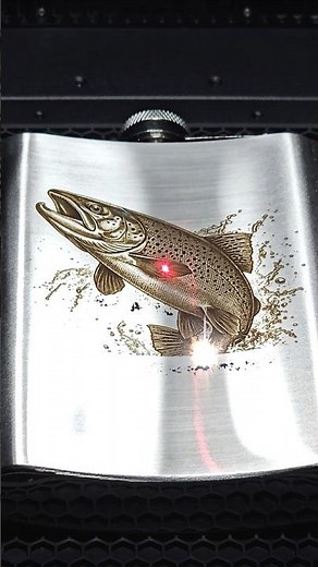 UV laser engraving on stainless steel!
