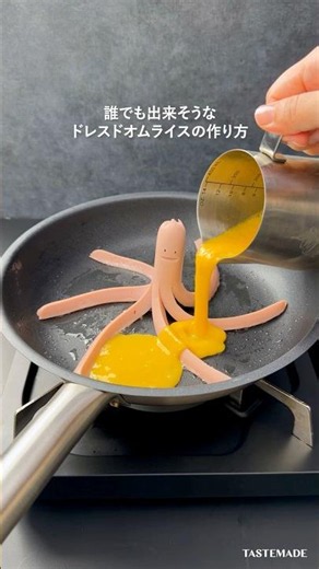【検証】ドレスドオムライスを簡単に作れる方法？ #shorts #オムライス #魚肉ソーセージ