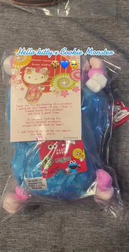 So happy to have her 🥹 #hellokitty #hellokittylover #hk #hellokittyxsesamestreet #sesamestreet #cookiemonster #hellokittycollection #hellokittycollector