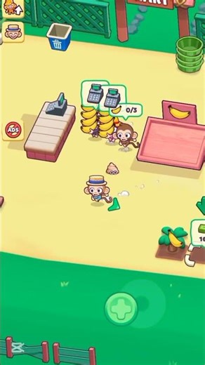 🔥 Monkey Gameplay | Banana Shop Level Up 🍌 | Addictive Mobile Game #Shorts