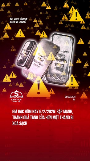 Giá bạc hôm nay 6/2/2026: Xu hướng sập mạnh