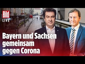 🔴 Söder und Kretschmer LIVE: Der 10-Punkte-Plan gegen Corona für Bayern und Sachsen | BILD live