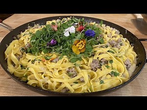 How To Make Sausage, Fennel, Lemon and Arugula Tagliatelle | Rachael Ray