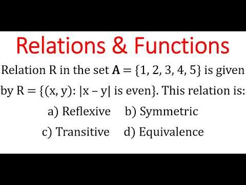 Finding Whether Relation R In Set A Is Reflexvie, Symmetric, Transitive Or Equivalence