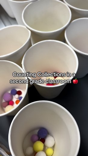 Counting collections is a great way to build a students number sense using realia! Students can pratice adding by 1s, 5s, 10s, 20s, 50s, 100s! However they think it’s best, then they add them all up together and figure out how many there were in total #counting #collections #teacher #elementaryschool #classroom