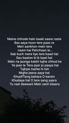 TRY WITH YOUR OWN VOICE TERE SANG YAARA SONG LYRICS #ownvoice #song #lyrics #songlyrics #fyp#bgm