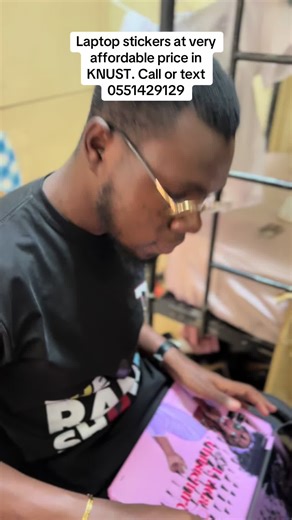 Laptop stickers at very affordable price in KNUST. Call or text 0551429129#fyp #laptop #ghanatiktok🇬🇭 #viralvideo🔥 #laptopstickers