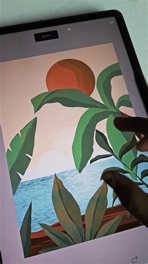 Procreate like illustration in #ibispaintx #shorts #art #digitalarttips #drawingprocess