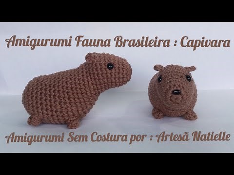 Capybara Amigurumi No Sewing Need it Pattern by Artesã Natielle