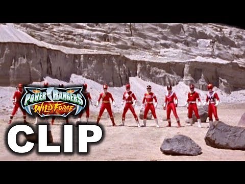 Power Rangers Wild Force - All Red Rangers Morph Sequence ('Forever Red' Team Up Episode)