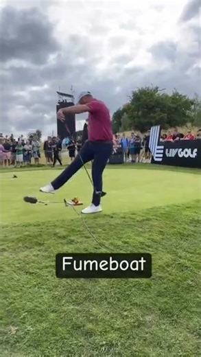 Jon Rahm kicks mic on tee box #shorts #golf #pga