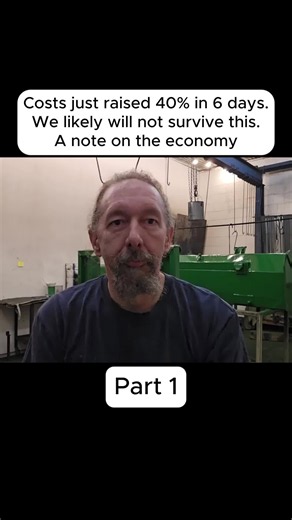 Costs rose 40% in 6 days — note on the economy
