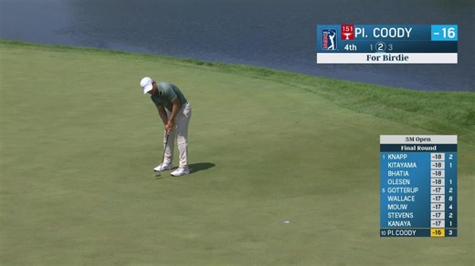 Pierceson Coody | Round 4 | 4th hole | Shot 2 | 2025 3M Open