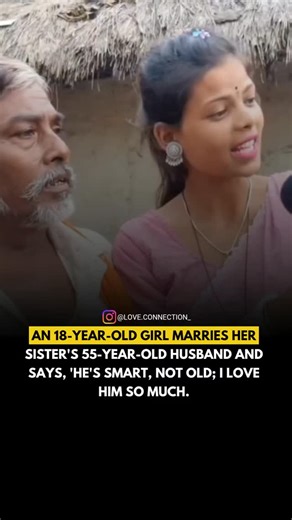 LOVE CONNECTION on Instagram: "An unusual marriage story has gone viral after an 18-year-old woman tied the knot with her 55-year-old brother-in-law, saying she fell in love with his “intelligence and personality, not his age.” Although the couple’s location hasn’t been confirmed, their accent and surroundings suggest they are from a village in Uttar Pradesh but now has stirred heated discussions online, with many questioning the age gap, family dynamics, and moral boundaries, while others defen