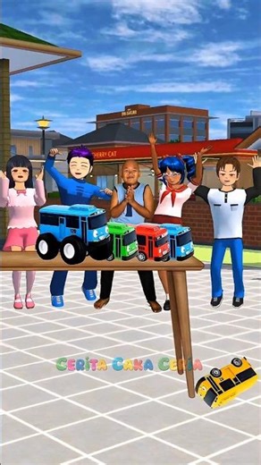 Bus Tayo biru besar tidak jatuh #sakuraschoolsimulator #shorts