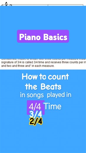 How to count the beats in music ( 4/4, 3/4 , 2/4 Time )