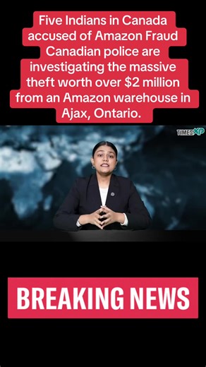 Canadian police are investigating a massive theft worth over $2 million from an Amazon warehouse in Ajax, Ontario. Five Gujaratis have been charged after a two-year-long scam was uncovered by Amazon's loss prevention team. High-end electronic goods and cash were seized. #breakingnewsaroundtheworld🌎 #newsupdatetoday #trend #fraud #canada