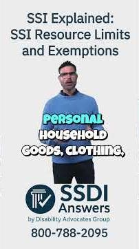 SSI Explained: SSI Resource Limits and Exemptions with captions
