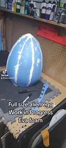Fullsize Alien Egg pod work in progress made from eva foam 👽👍🥚 #retrovandal #aliens #alienegg #alien #foamart #foamsmith #scifihorror #scifiprop #horrorprop #horror #scifi | RetroVandal