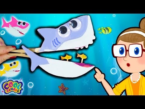 Make Your Own DIY Baby Shark Paper Craft 🦈 Crafty Carol Crafts for Kids 🎨 Cool School