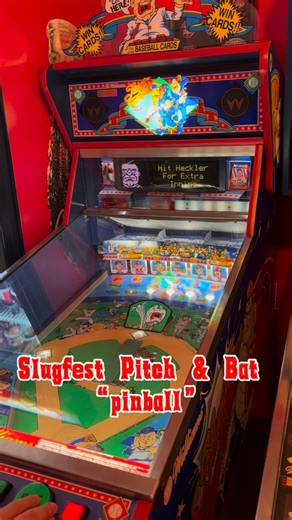 @Arcade80’s on Instagram: "Hitting the Heckler on William’s Slugfest! Do you consider this game a pinball? Why or why not? I have seen others debate this on forums for years. #Rochesterny #reels #retrogaming #arcadegaming #pinball"