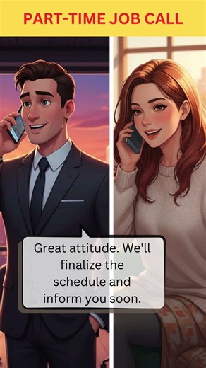 ☎️ Phone Interview for a Part-Time Job – Simple English Dialogue – English Conversations #english