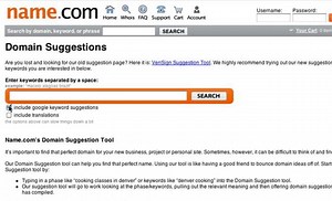 Name.com Domain Suggestion Tool