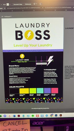 A little peek at a example presentation project I’m putting together for my design student students. I cannot sit at my computer for hours on end like I used to so this is my queue to get up and take a dance break so my body will hurt a little less. #design #dancebreak