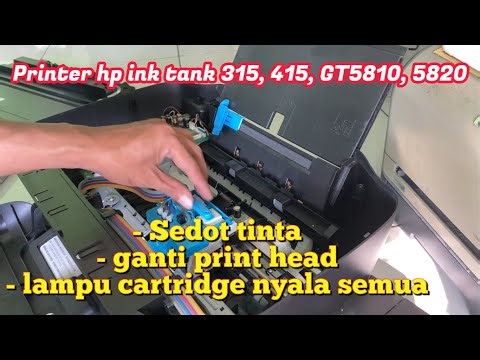 Cara sedot tinta Printer hp ink tank 315, 415, GT5820 GT5810 dll sevice printer deskjet inkjet