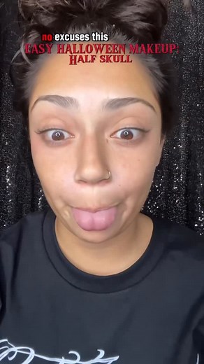 avani on Instagram: "a real easy one, so show this to ur friends that say they don’t have a costume this year… ur welcome 💀😛 #makeup #halloween #halloweencostume #makeuptutorial #skull #skeleton"