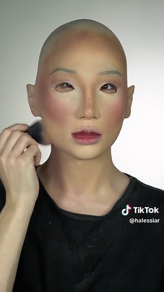 Replying to @Mikaelly🔹️🎀 #makeuptransformation #realisticmask #mask